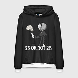 Толстовка-худи мужская 2B OR NOT 2B, цвет: 3D-белый