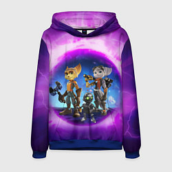Толстовка-худи мужская Ratchet & Clank 2 Rift Apart, цвет: 3D-синий