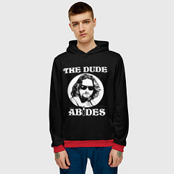 Толстовка-худи мужская The dude ABIDES, цвет: 3D-красный — фото 2