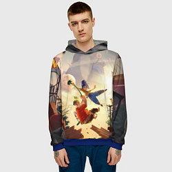 Толстовка-худи мужская It takes two, цвет: 3D-синий — фото 2