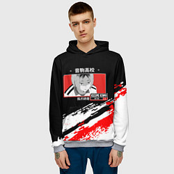 Толстовка-худи мужская Кенма Козуме Haikyuu!!, цвет: 3D-меланж — фото 2