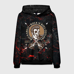 Толстовка-худи мужская Элвис Пресли Rock n roll, цвет: 3D-черный