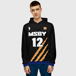 Толстовка-худи мужская 12 MSBY BLACK JACKALS, цвет: 3D-синий — фото 2