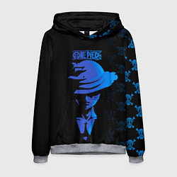Толстовка-худи мужская Манки Д Луффи One Piece, цвет: 3D-меланж