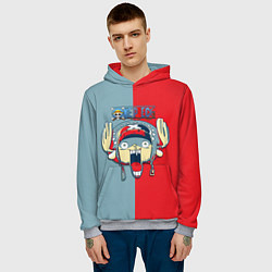 Толстовка-худи мужская Сопливый Тони Тони Чоппер One Piece, цвет: 3D-меланж — фото 2