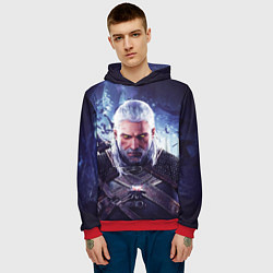 Толстовка-худи мужская THE WITCHER GERALT OF RIVIA, цвет: 3D-красный — фото 2