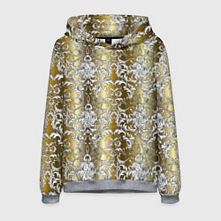 Толстовка-худи мужская Versace gold & white, цвет: 3D-меланж