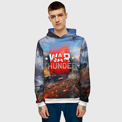 Толстовка-худи мужская WAR THUNDER ВАР ТАНДЕР, цвет: 3D-белый — фото 2