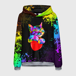 Мужская толстовка РАДУЖНЫЙ КОТИК RAINBOW KITTY