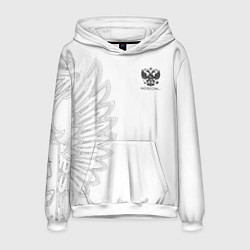 Толстовка-худи мужская Russia MSKSide - Colorless, цвет: 3D-белый