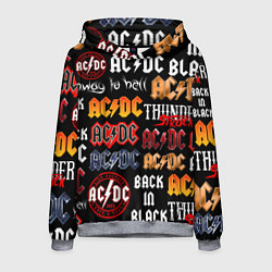 Толстовка-худи мужская AC DC LOGOBOMBING, цвет: 3D-меланж