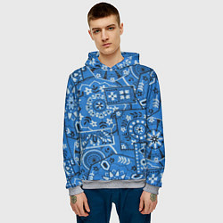 Толстовка-худи мужская КРИПС CRIPS, цвет: 3D-меланж — фото 2