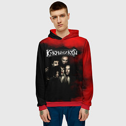 Толстовка-худи мужская Группа Кукрыниксы, цвет: 3D-красный — фото 2