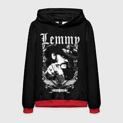 Толстовка-худи мужская RIP Lemmy, цвет: 3D-красный