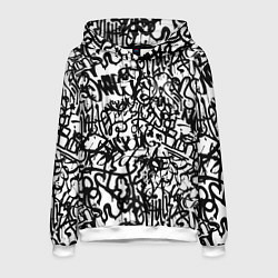 Мужская толстовка Graffiti black on white