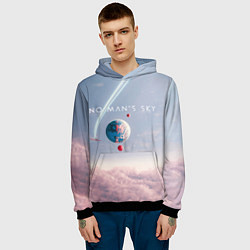 Толстовка-худи мужская No mans sky, цвет: 3D-черный — фото 2