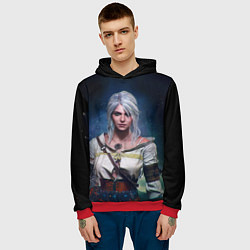 Толстовка-худи мужская Ciri, цвет: 3D-красный — фото 2