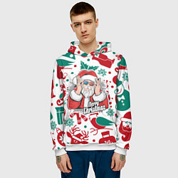 Толстовка-худи мужская Merry Christmas3D, цвет: 3D-белый — фото 2