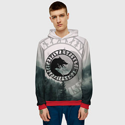 Толстовка-худи мужская FENRIR РУНЫ RUNES Z, цвет: 3D-красный — фото 2