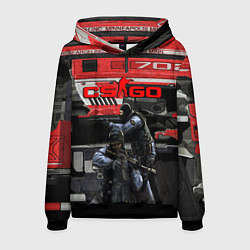 Толстовка-худи мужская Skin agressor cs go, цвет: 3D-черный