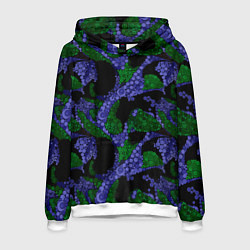 Толстовка-худи мужская Абстрактный темный в горох, цвет: 3D-белый