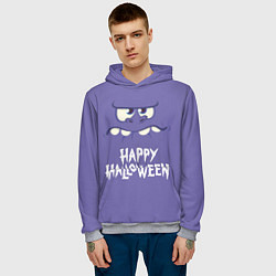 Толстовка-худи мужская HAPPY HALLOWEEN, цвет: 3D-меланж — фото 2