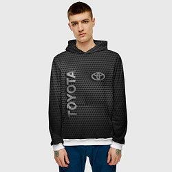 Толстовка-худи мужская TOYOTA STEEL HONEYCOMBS, цвет: 3D-белый — фото 2