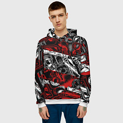 Толстовка-худи мужская Оружейный барон, цвет: 3D-белый — фото 2