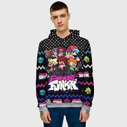 Толстовка-худи мужская FRIDAY NIGHT FUNKIN CHRISTMAS, цвет: 3D-меланж — фото 2