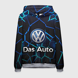 Толстовка-худи мужская Volkswagen слоган Das Auto, цвет: 3D-меланж