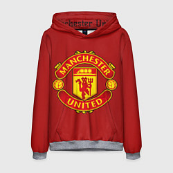 Толстовка-худи мужская Manchester United F C, цвет: 3D-меланж