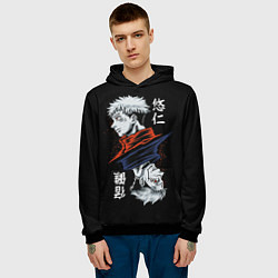 Толстовка-худи мужская ИТАДОРИ СУКУНА ITADORI SUKUNA МАГИЧЕСКАЯ БИТВА, цвет: 3D-черный — фото 2