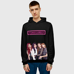 Толстовка-худи мужская BLACKPINK NEON, цвет: 3D-черный — фото 2