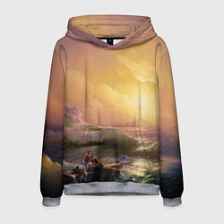 Мужская толстовка Шторм в море девятый вал