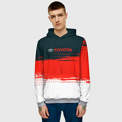 Толстовка-худи мужская Toyota Texture, цвет: 3D-меланж — фото 2
