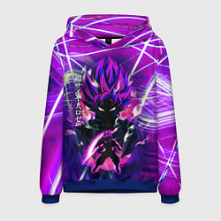 Толстовка-худи мужская Гоку Блек Anime Dragon Ball Super Saiyan, цвет: 3D-синий