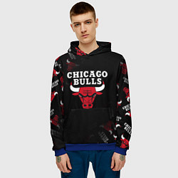 Толстовка-худи мужская ЧИКАГО БУЛЛС БЫКИ CHICAGO BULLS, цвет: 3D-синий — фото 2