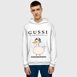 Толстовка-худи мужская GUSSI HONK BABY, цвет: 3D-белый — фото 2
