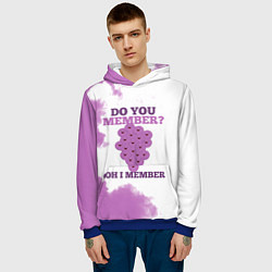 Толстовка-худи мужская А ты помнишь? Ох я помню Южный Парк, цвет: 3D-синий — фото 2