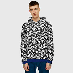 Толстовка-худи мужская Щенки Французского Бульдога, цвет: 3D-синий — фото 2