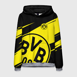 Толстовка-худи мужская BORUSSIA BVB 09 LOGO, цвет: 3D-меланж