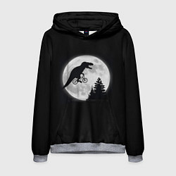 Толстовка-худи мужская T-REX НА ЛУНЕ, цвет: 3D-меланж