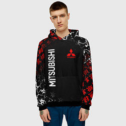 Толстовка-худи мужская MITSUBISHI SAMURAI JAPAN STYLE ИЕРОГЛИФЫ, цвет: 3D-черный — фото 2