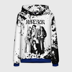 Толстовка-худи мужская Maneskin Монэскин, рок - группа, цвет: 3D-синий