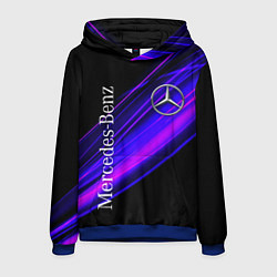 Толстовка-худи мужская MERCEDES-BENZ МЕРСЕДЕС-БЕНЗ ПУРПУРНЫЙ, цвет: 3D-синий