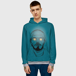 Толстовка-худи мужская Многозаал Арт, цвет: 3D-меланж — фото 2