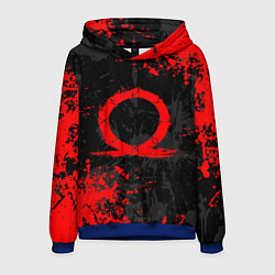 Мужская толстовка GOD OF WAR LOGO RED, БРЫЗГИ КРАСОК