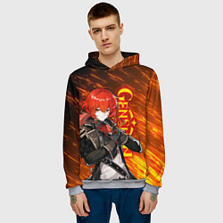 Толстовка-худи мужская GENSHIN IMPACT, ДИЛЮК DILUC, цвет: 3D-меланж — фото 2