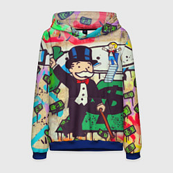 Толстовка-худи мужская Alec Monopoly ART, цвет: 3D-синий