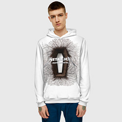 Толстовка-худи мужская Death Magnetic - Metallica, цвет: 3D-белый — фото 2